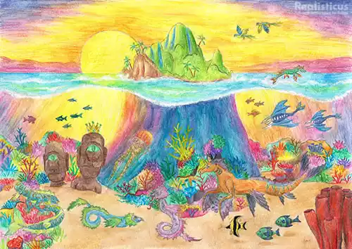 Under the Sea - Realisticus Art Academy Kids Art Show in Auckland 2018