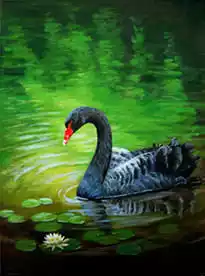 Elena Esina black swan painting
